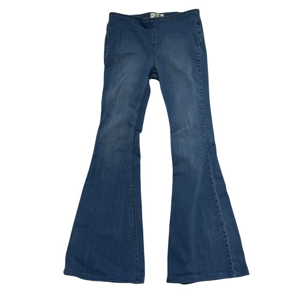 We The Free Free People Flare Jeans 28 Blue High Rise Bell Bottom 31” Inseam